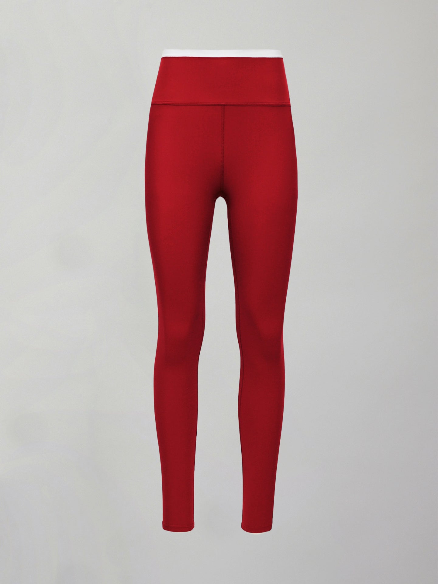 Carbon38 | Contrast Waistband Legging in Melt - Cherry Red/White