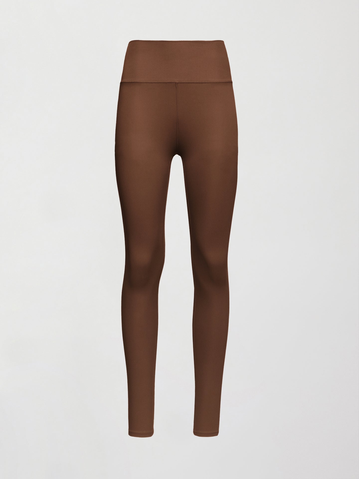 Carbon38 | High Rise Legging in Ribbed Melt - Cocoa Brown