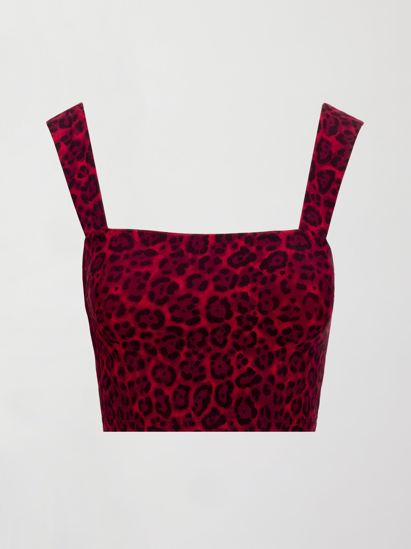 Carbon38 | Square Neck Bra Top in Melt - Red Leopard