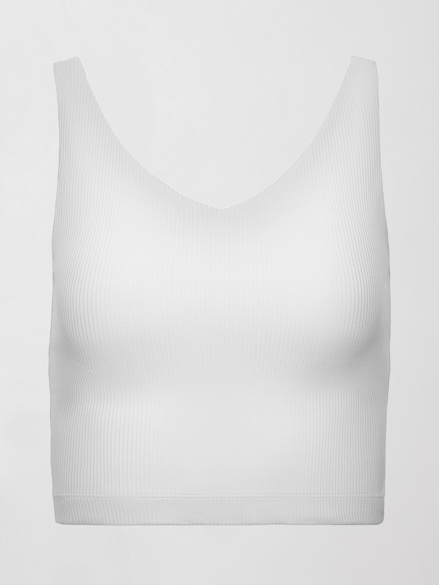 Carbon38 | V-Neck Tank in Ribbed Melt - White