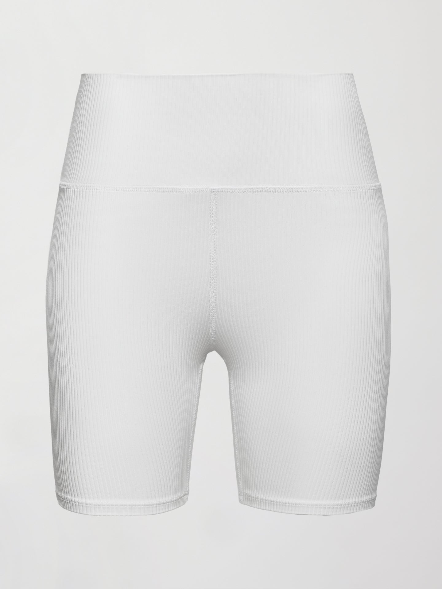 Carbon38 | Biker Short in Ribbed Melt - White