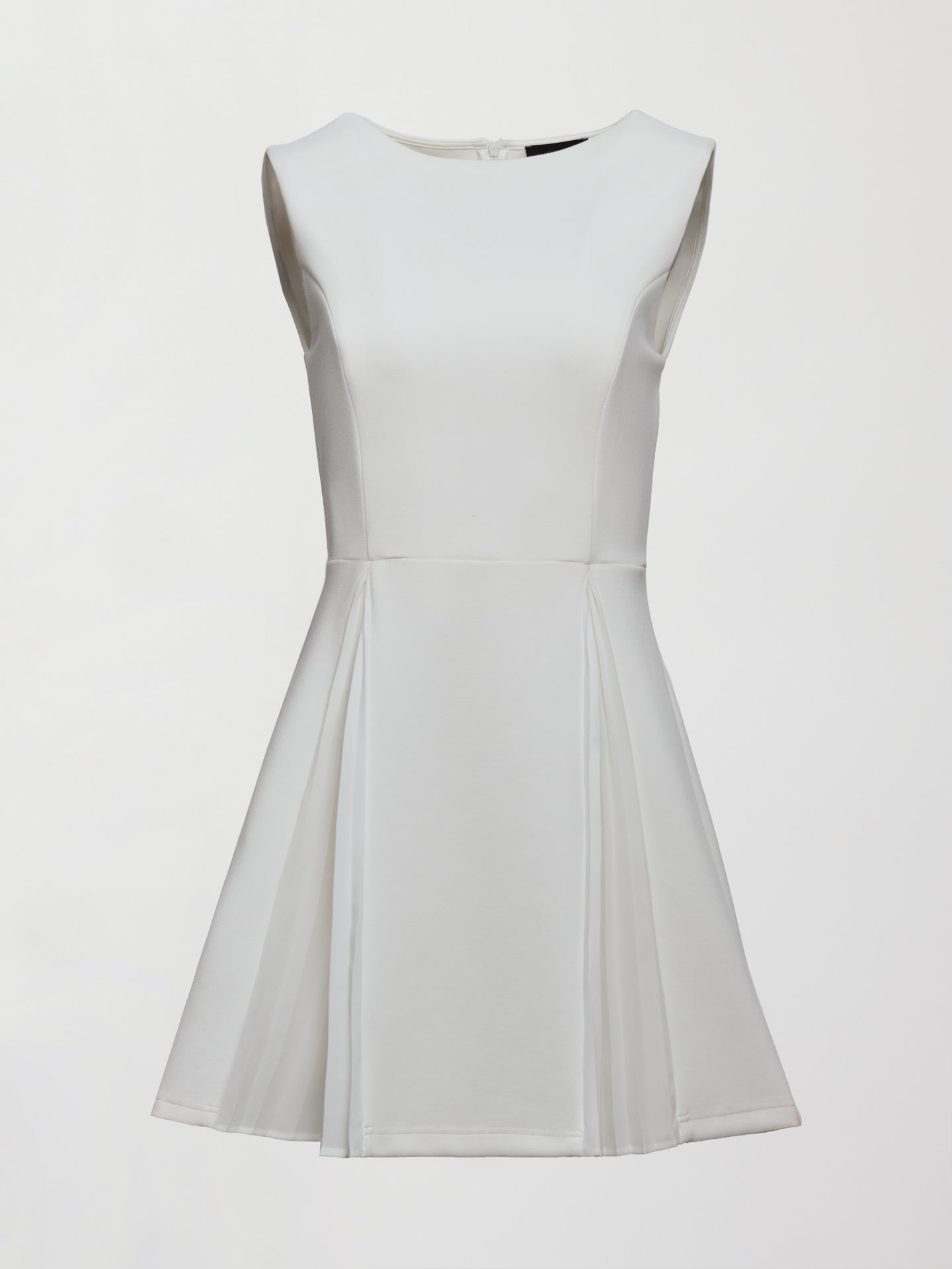 Carbon38 | Split Pleat Tennis Dress in Scuba - White