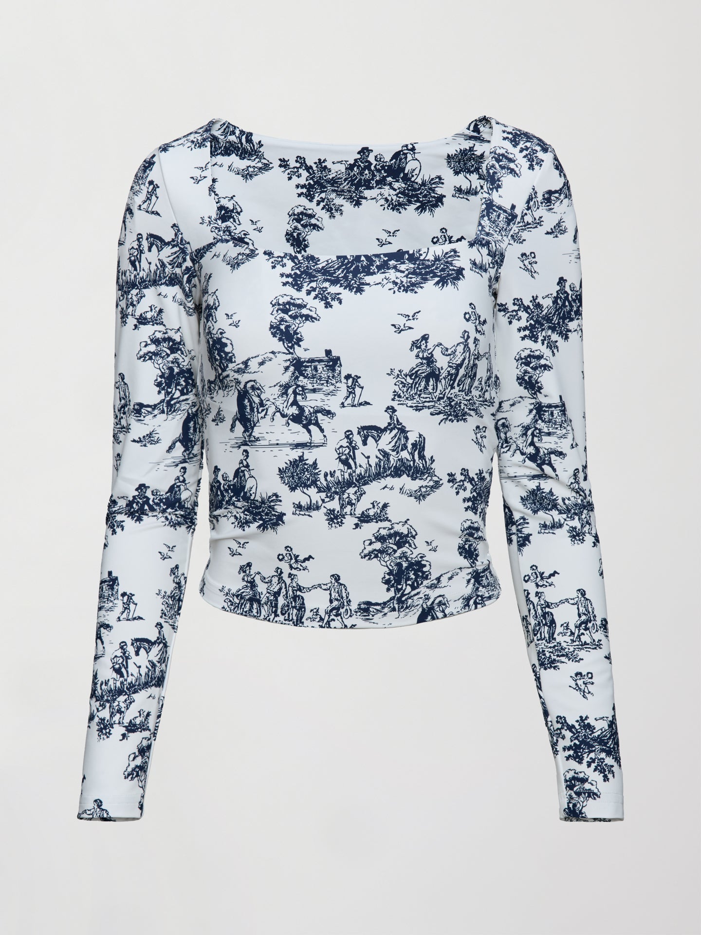 Carbon38 | Toile Long Sleeve Top - Navy Toile