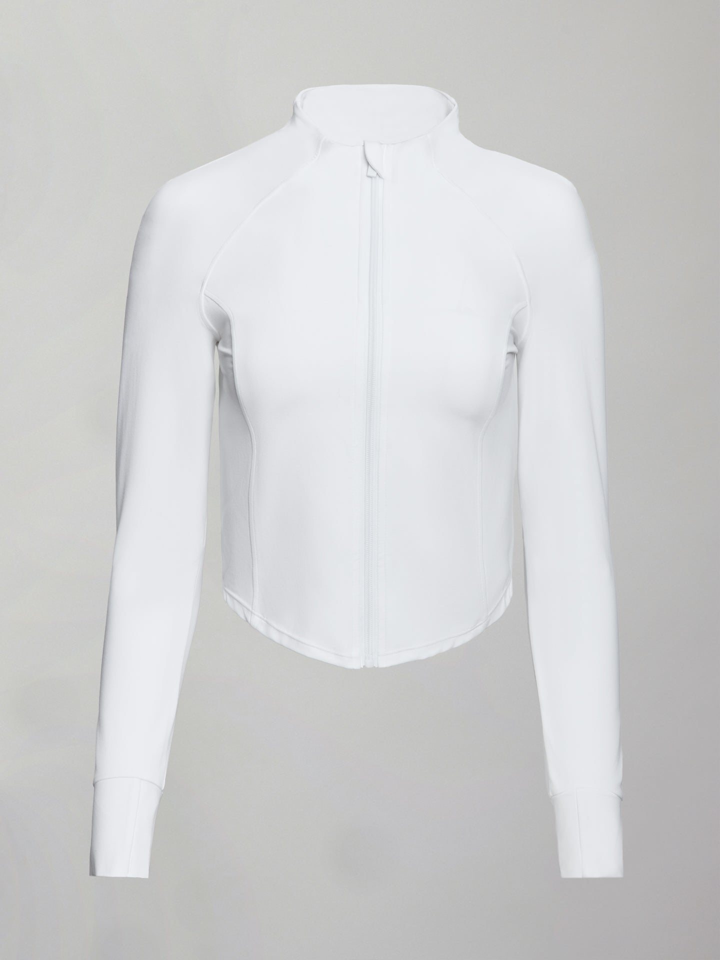 Carbon38 | Mock Neck Corset Zip Top in Melt - White