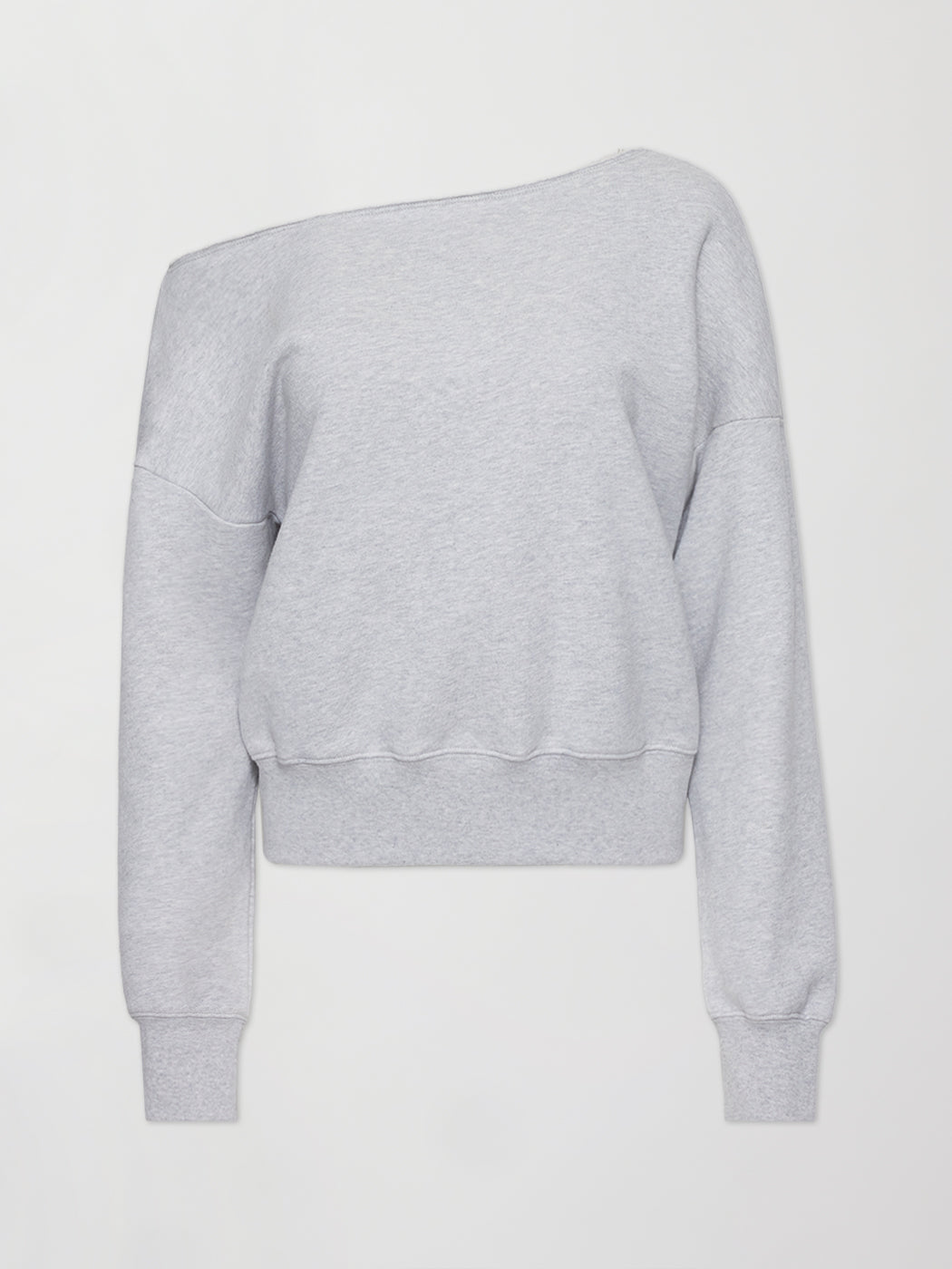 Carbon38 | Off Shoulder Sweatshirt in French Terry - Heather Grey