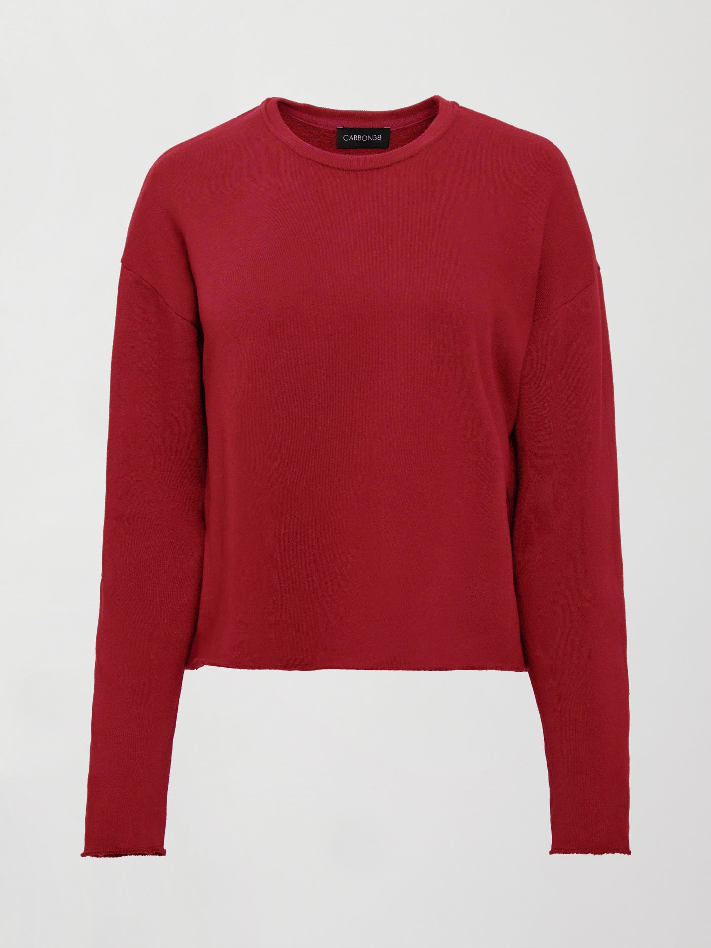 Carbon38 | Crew Neck Sweatshirt in French Terry - Cherry Red