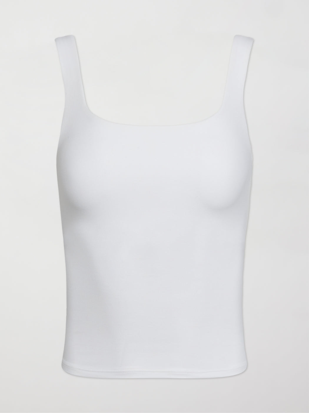 Carbon38 | Wide Scoop Bra Tank in Melt - White