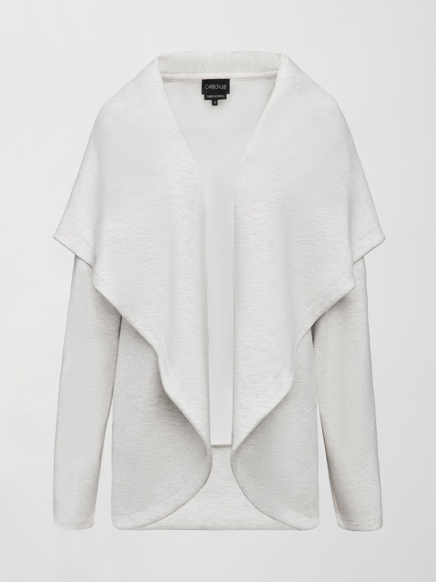 Carbon38 | Knit Cocoon Cardigan in Interlock - Moonbeam Heather