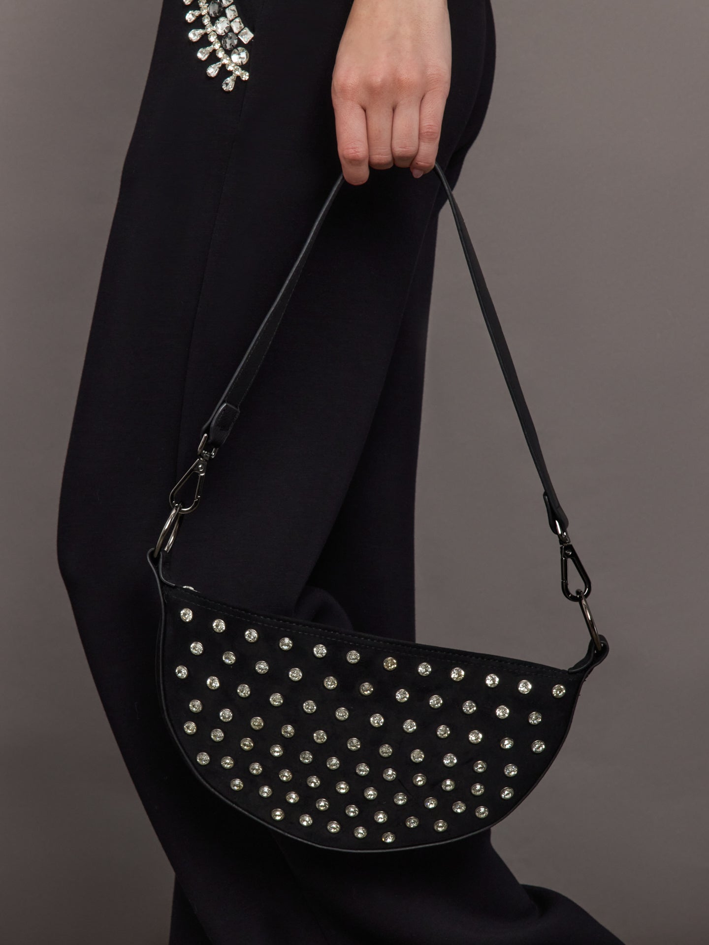 Carbon38 | Superstar - Black with Rhinestones/ Black/Black Web