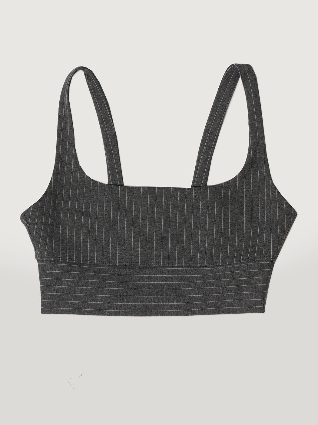 Carbon38 | Pinstripe Bra - Charcoal