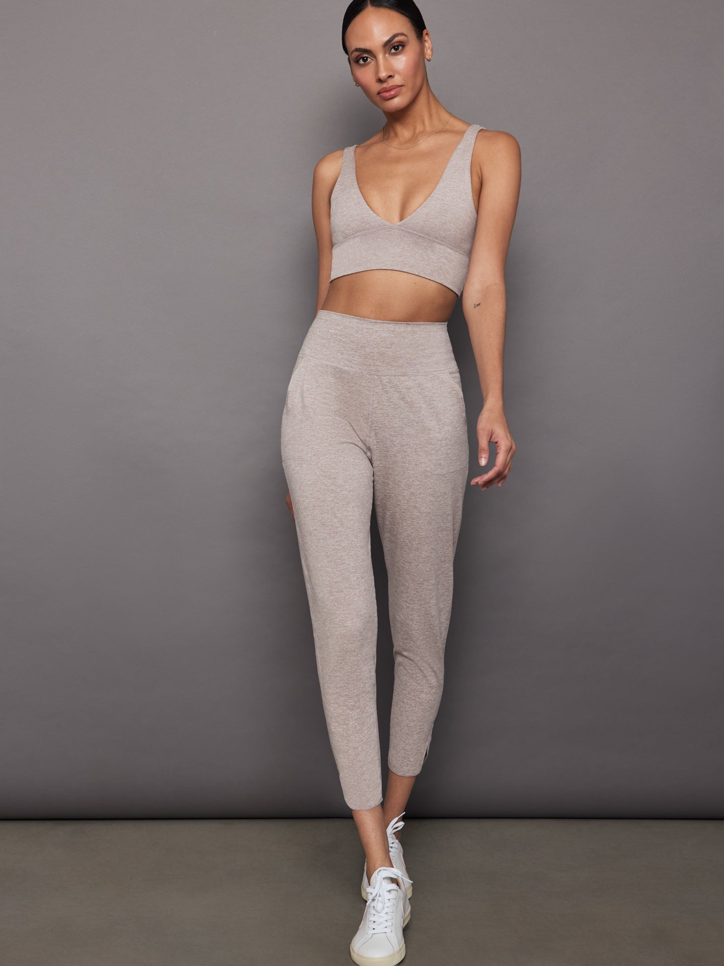 Carbon38 | Jogger in Heather Melt - Oatmeal Heather