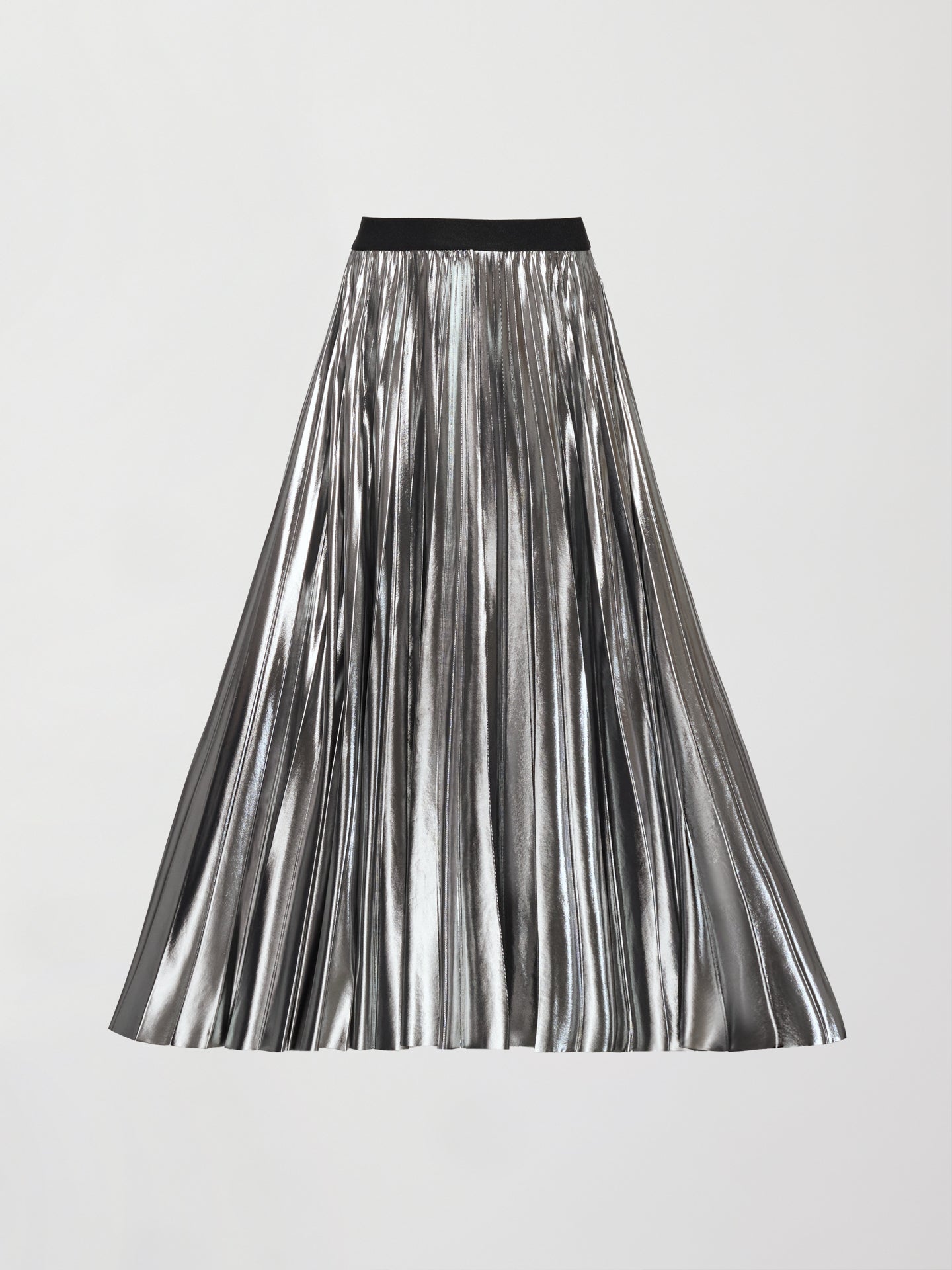 Carbon38 | Metallic Pleated Skirt - Silver