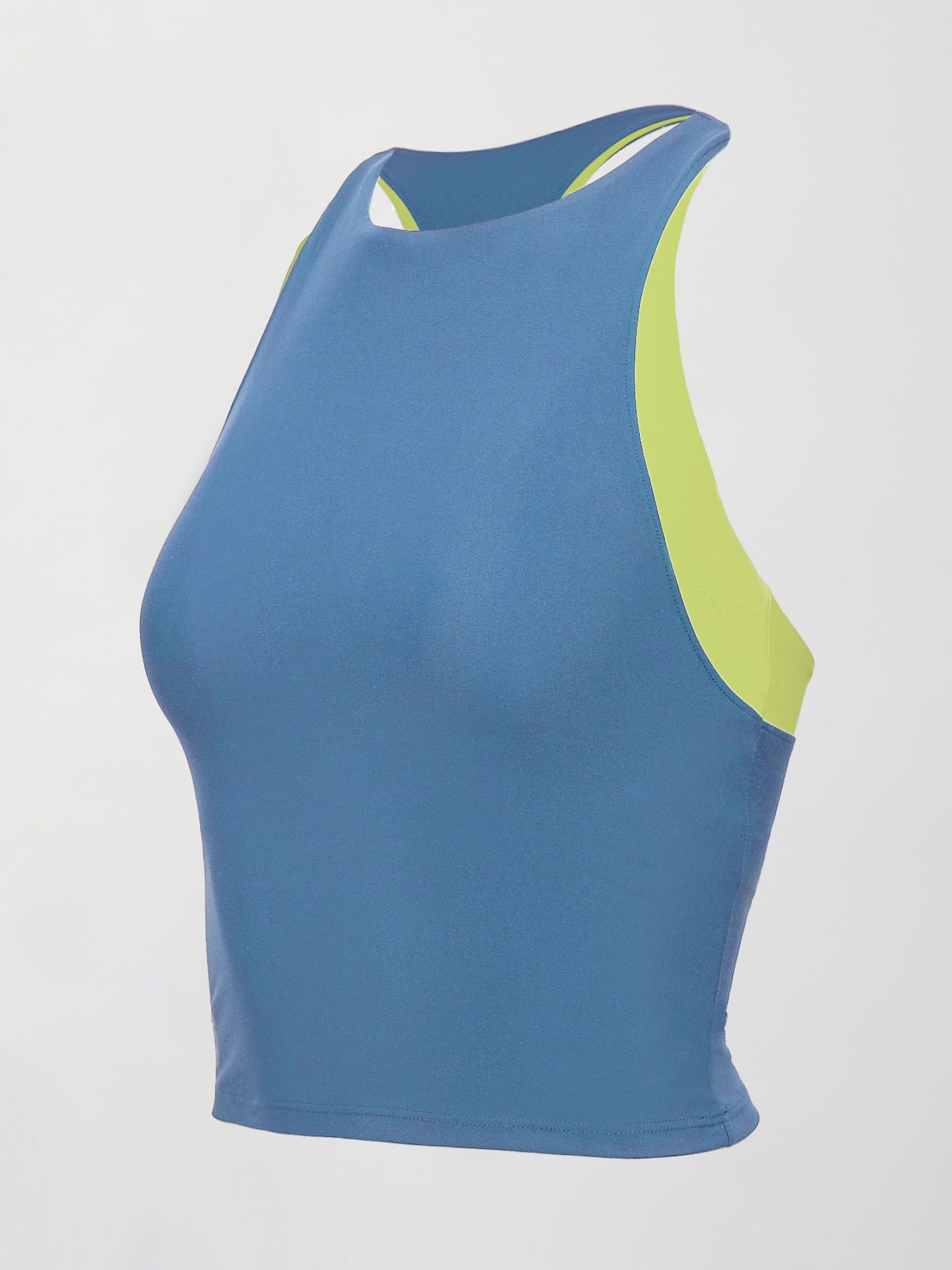 Carbon38 | Colorblock High Neck Tank - Coronet Blue / Charlock