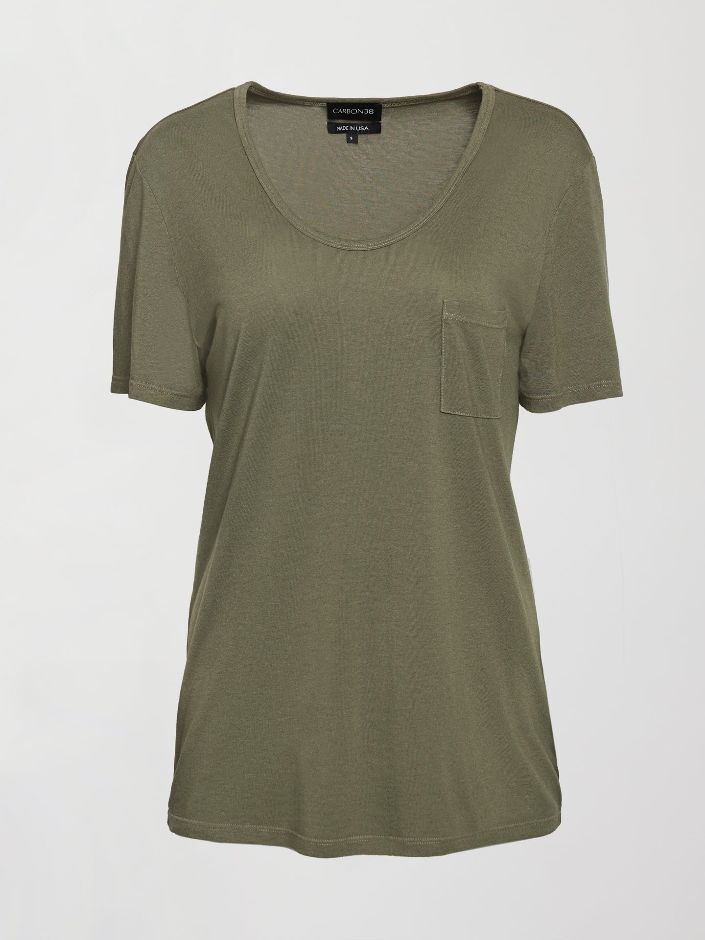 Carbon38 | Short Sleeve Pocket Tee - Olive