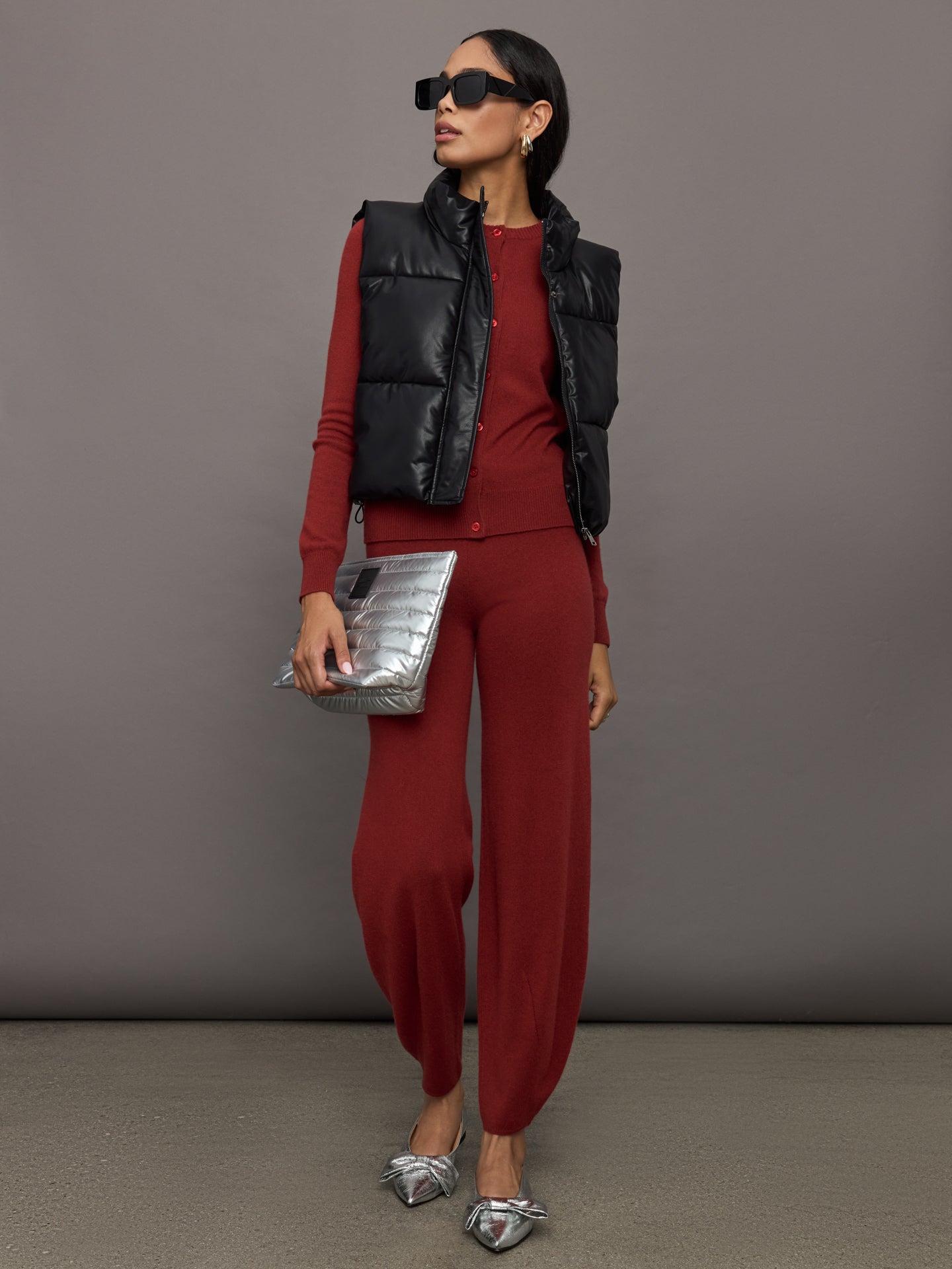 Carbon38 | Monroe Cashmere Cardigan - Burgundy