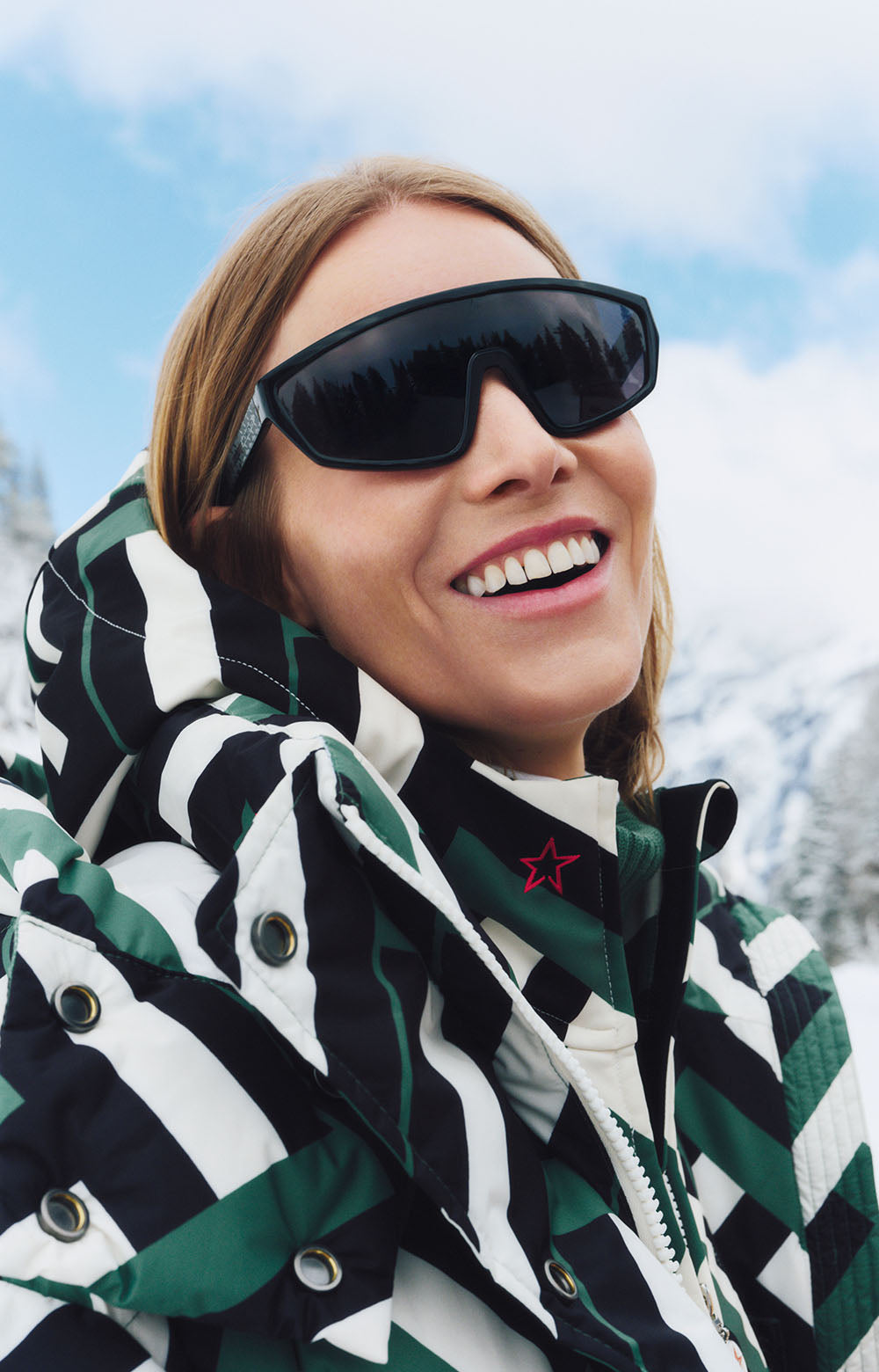 Carbon38 | Cortina Ski Parka - Waffle Print - Green