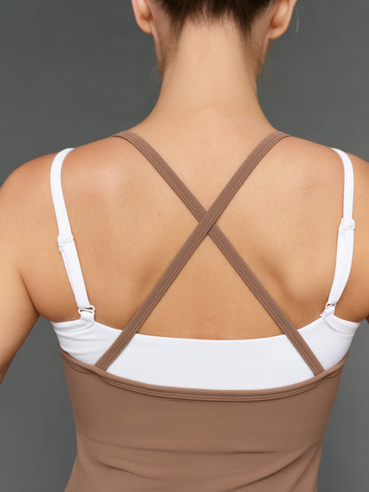 Carbon38 | Double Layered Tank in Melt - Caribou/White