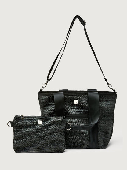 Carbon38 | Capri Tote - Black Raffia