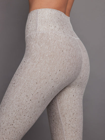 Carbon38 | Foil Legging in Melt - Oatmeal Heather with Rose Gold Foil