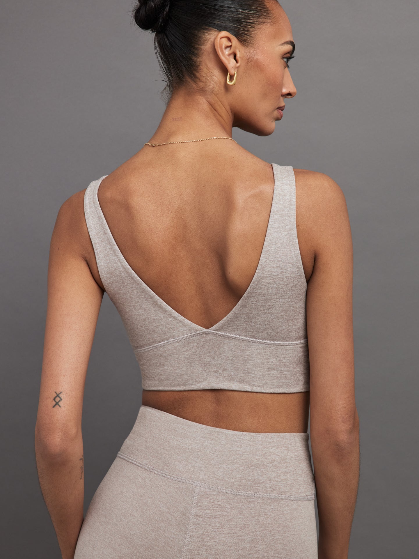 Carbon38 | Wrap Bra in Heather Melt - Heather Oatmeal