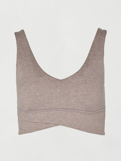 Carbon38 | Wrap Bra in Heather Melt - Heather Oatmeal