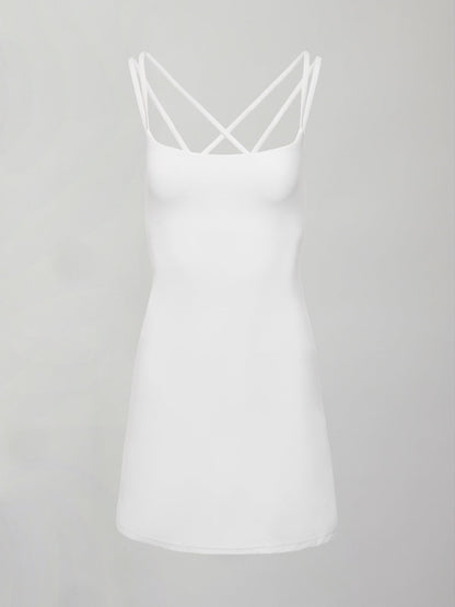 Carbon38 | Strappy Dress in Melt - White