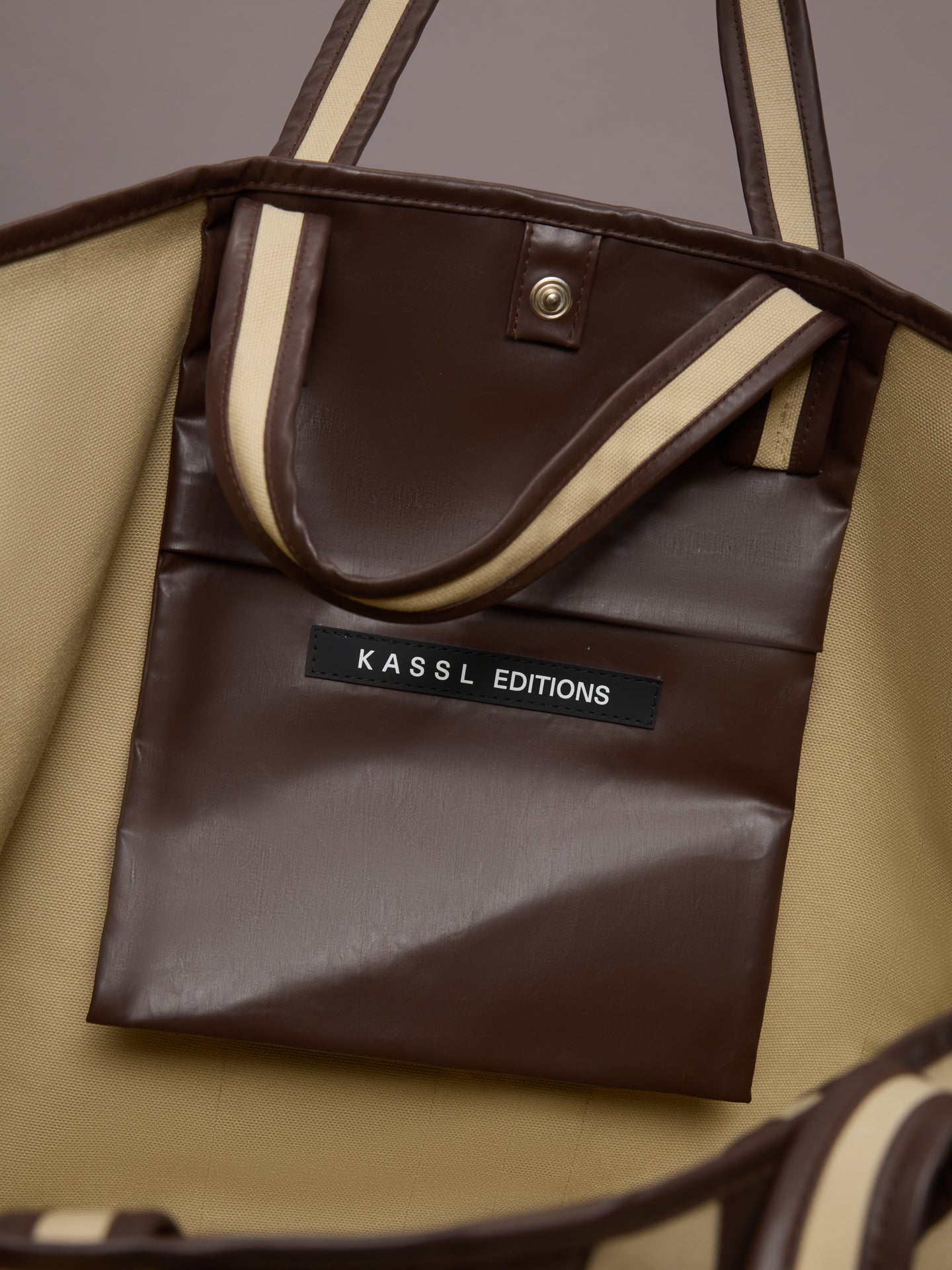 Carbon38 | Tote Striped Canvas - Beige/Oil Multi