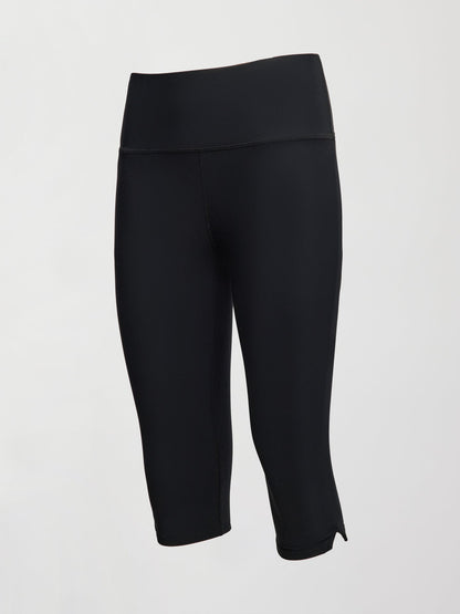 Carbon38 | High Rise Capri Legging in Melt - Black
