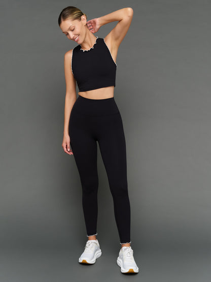 Carbon38 | Contrast Scallop Edge Bra in Melt - Black/White