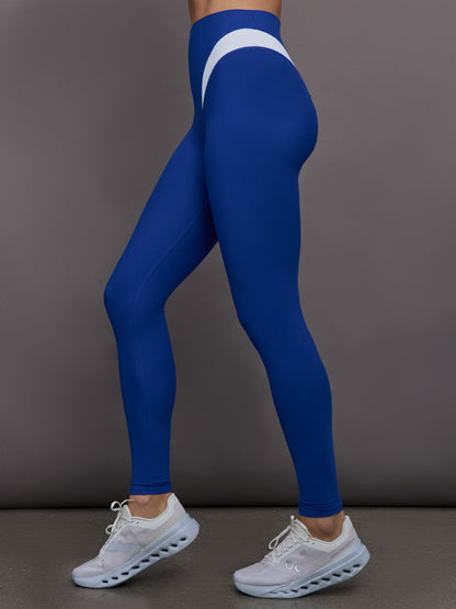 Carbon38 | Spliced Colorblock Legging in Melt - Cobalt/White