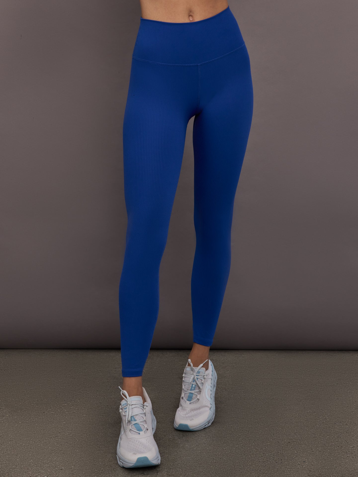 Carbon38 | High Rise Legging in Ribbed Melt - Cobalt