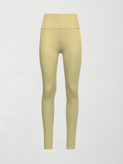 Carbon38 | High Rise Legging in Ribbed Melt - Banana