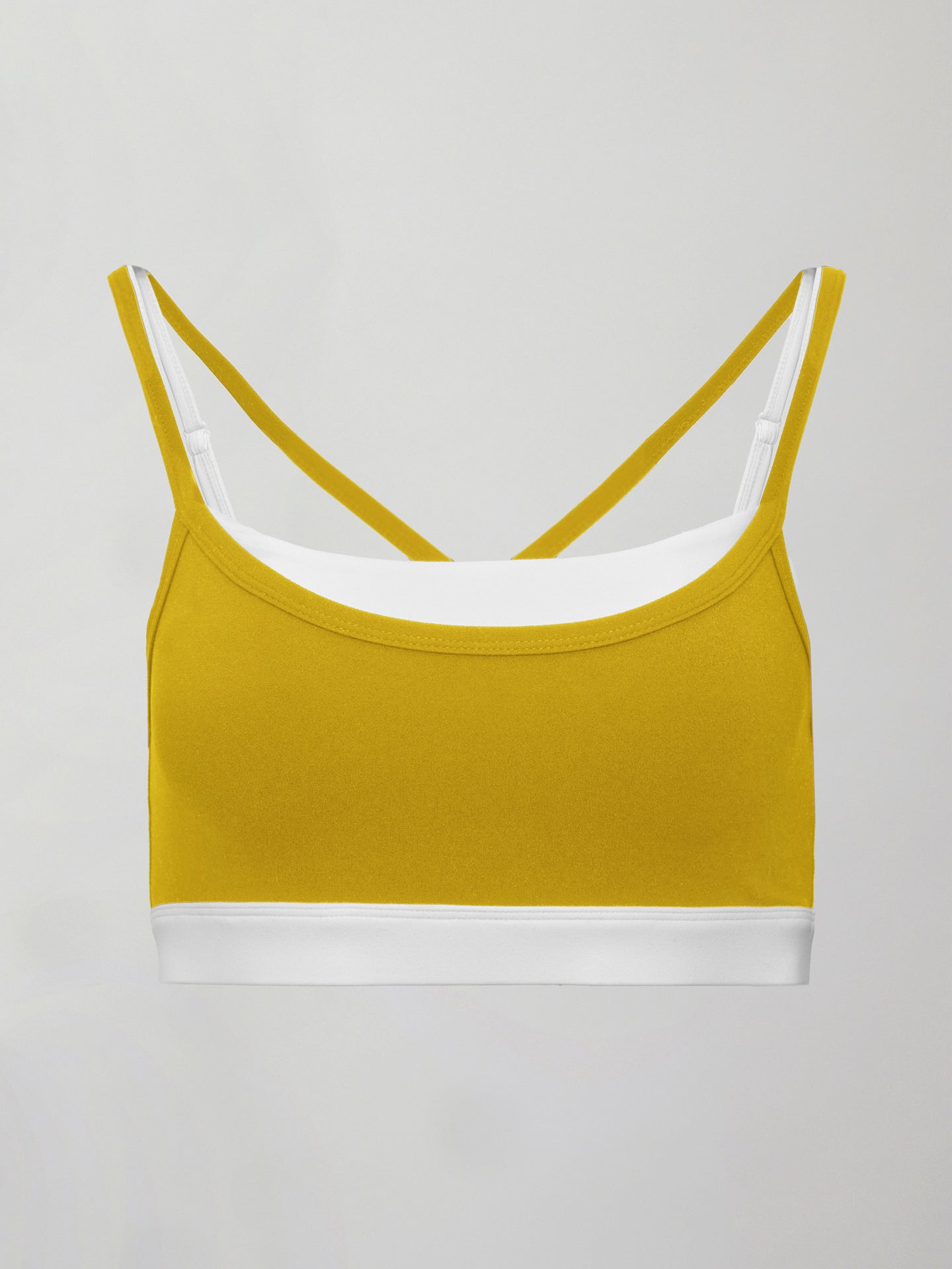 Carbon38 | Double Layered Contrast Bra in Melt - Mango Mint/ White