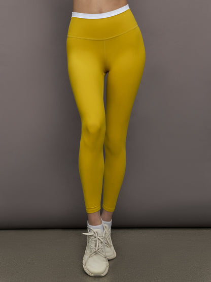 Carbon38 | Contrast Waistband Legging in Melt - Mango Mint/ White