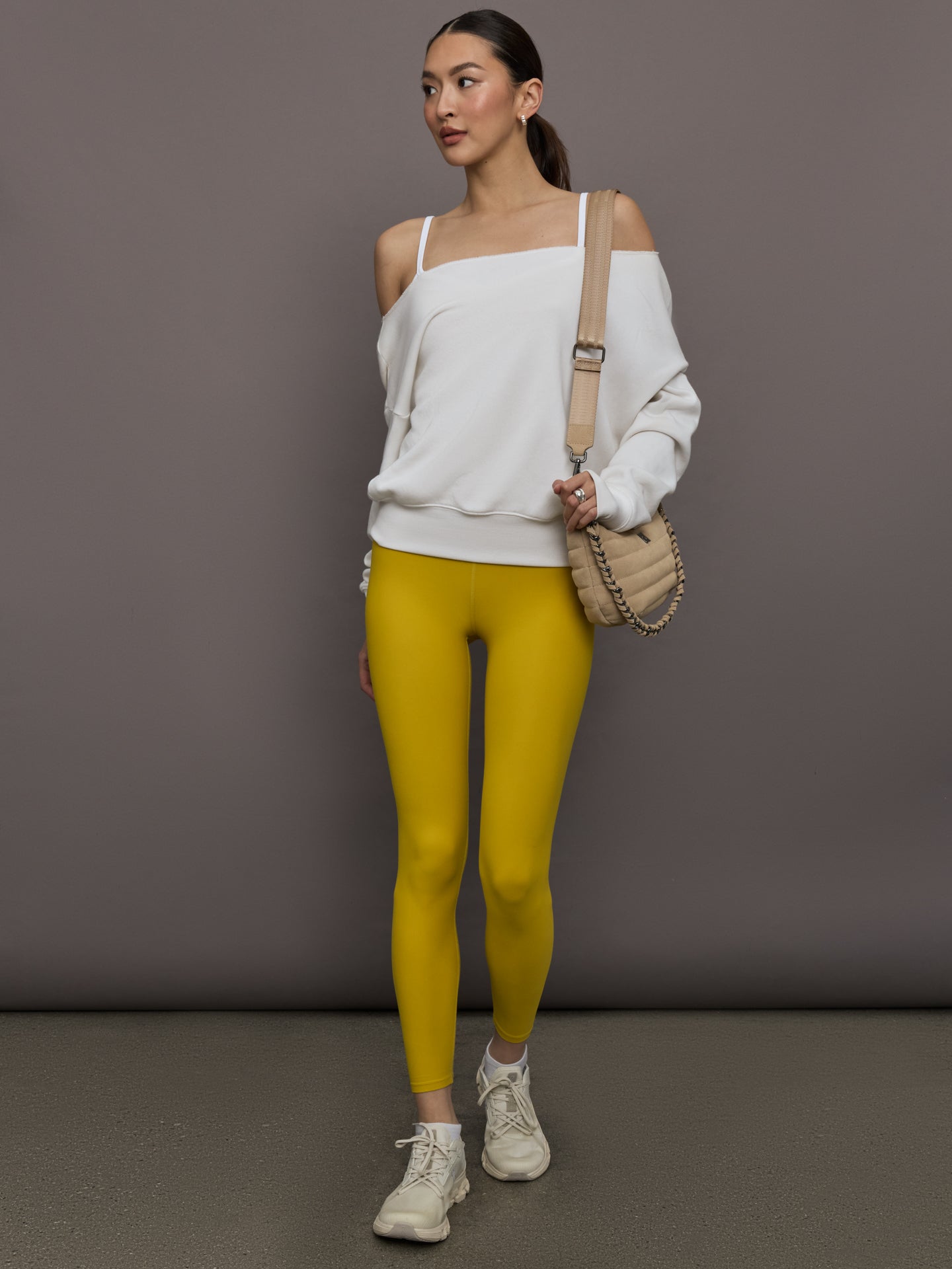 Carbon38 | Ruched Tank in Melt - Mango Mint/ White