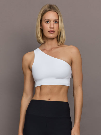 Carbon38 | One Shoulder Bra in Melt - White
