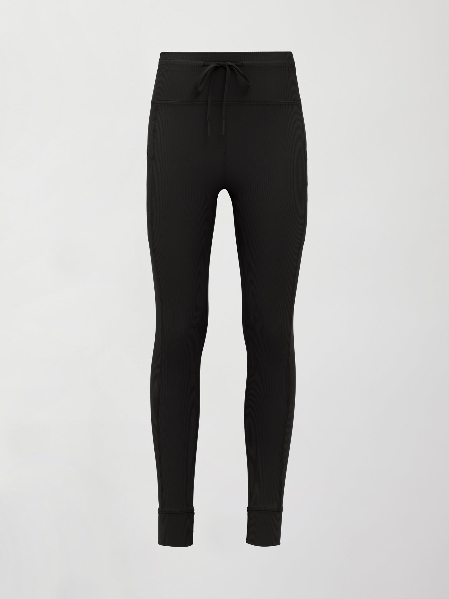 Carbon38 | High Rise Pocket Legging in Ribbed Melt - Black