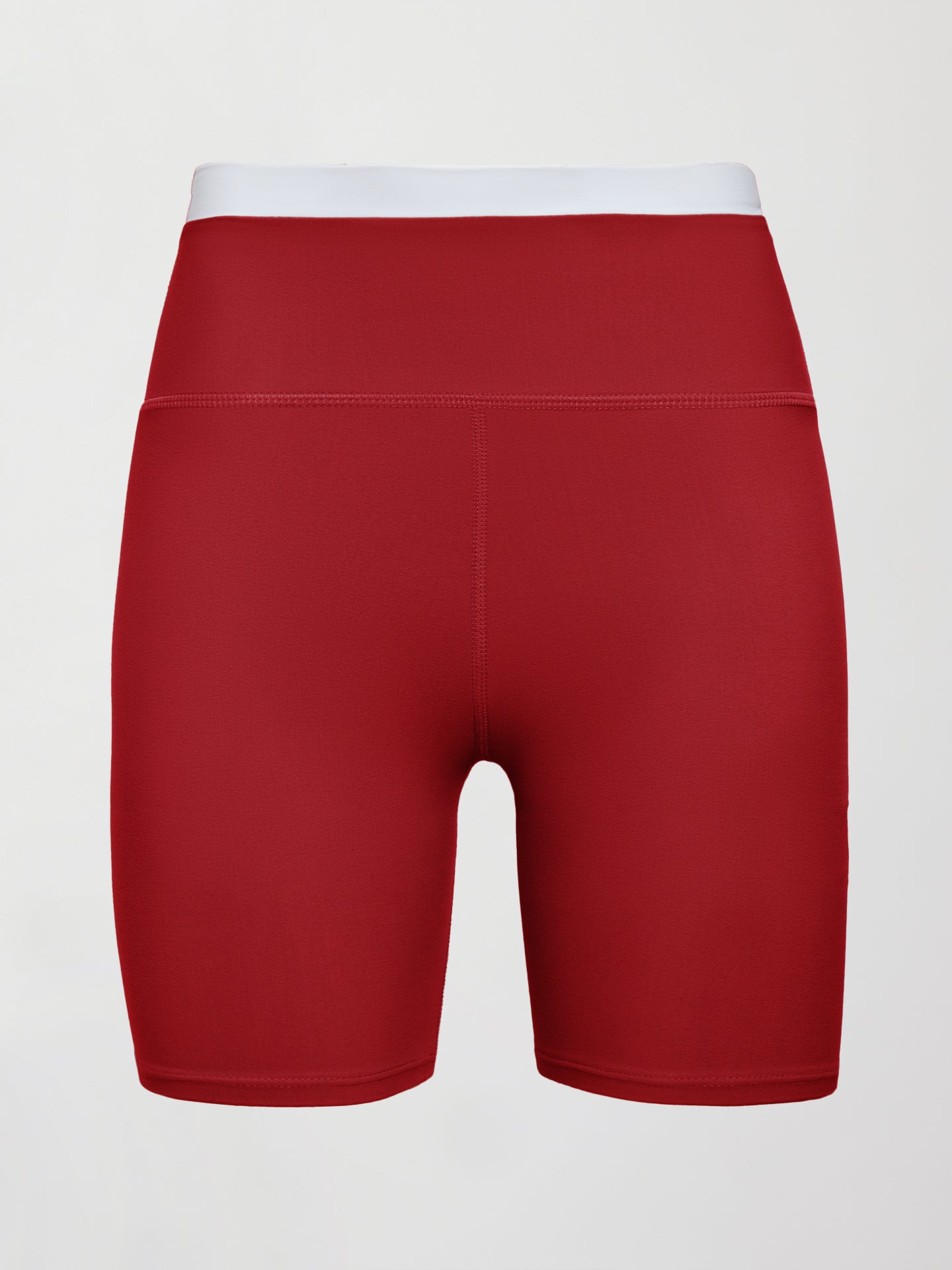 Carbon38 | Contrast Melt Biker Short - Cherry Red/White