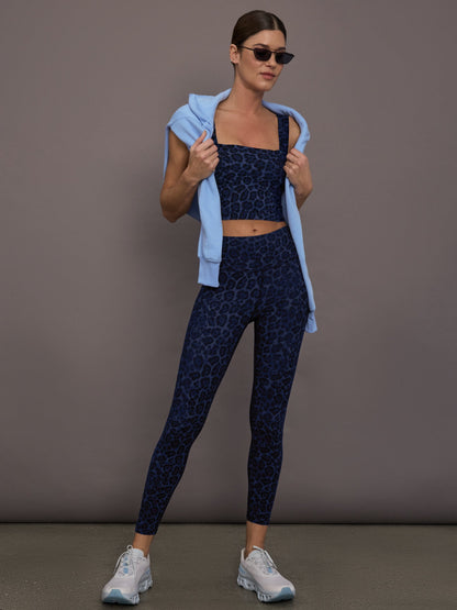 Carbon38 | Square Neck Bra Top in Melt - Navy Leopard