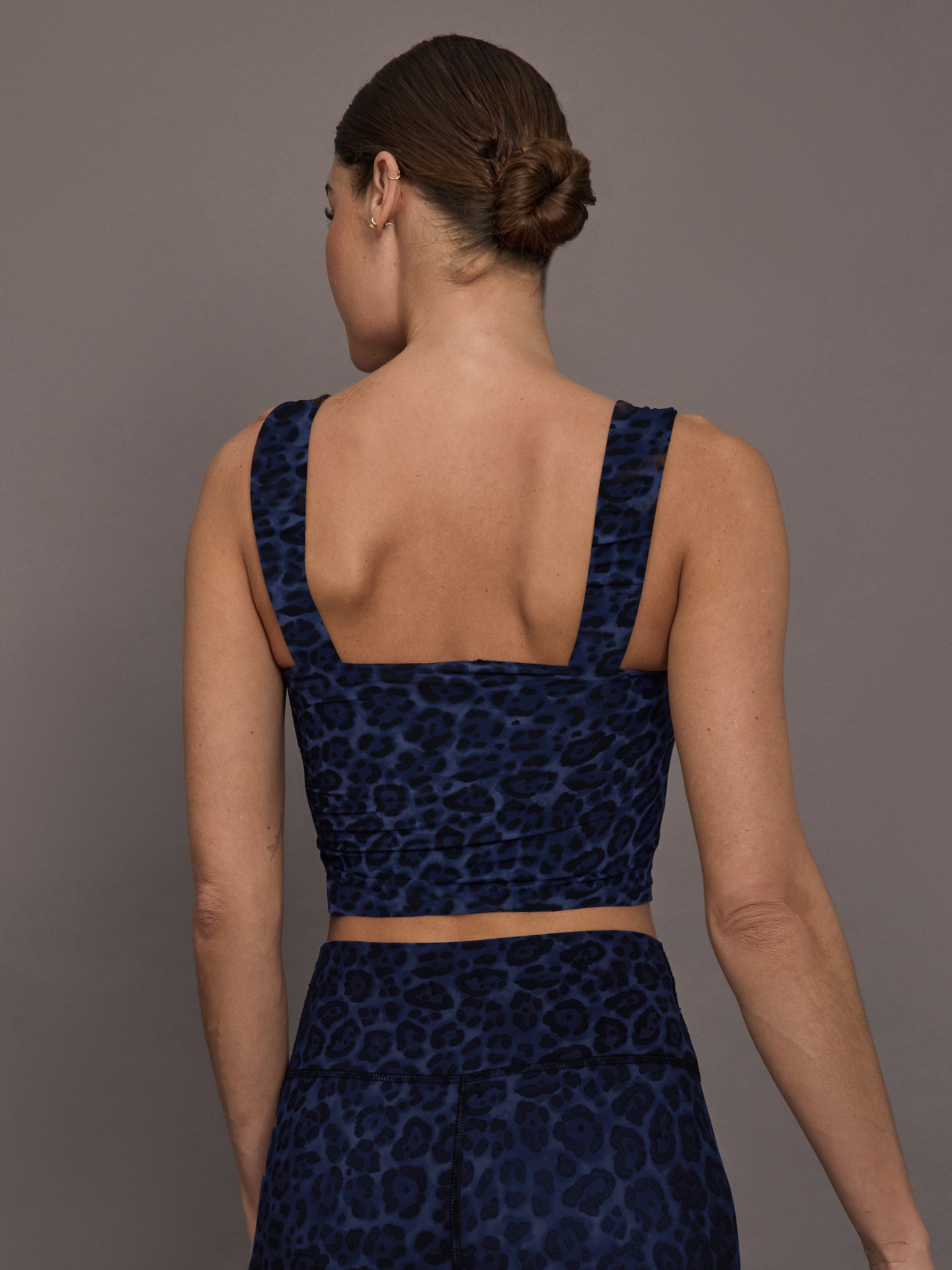 Carbon38 | Square Neck Bra Top in Melt - Navy Leopard