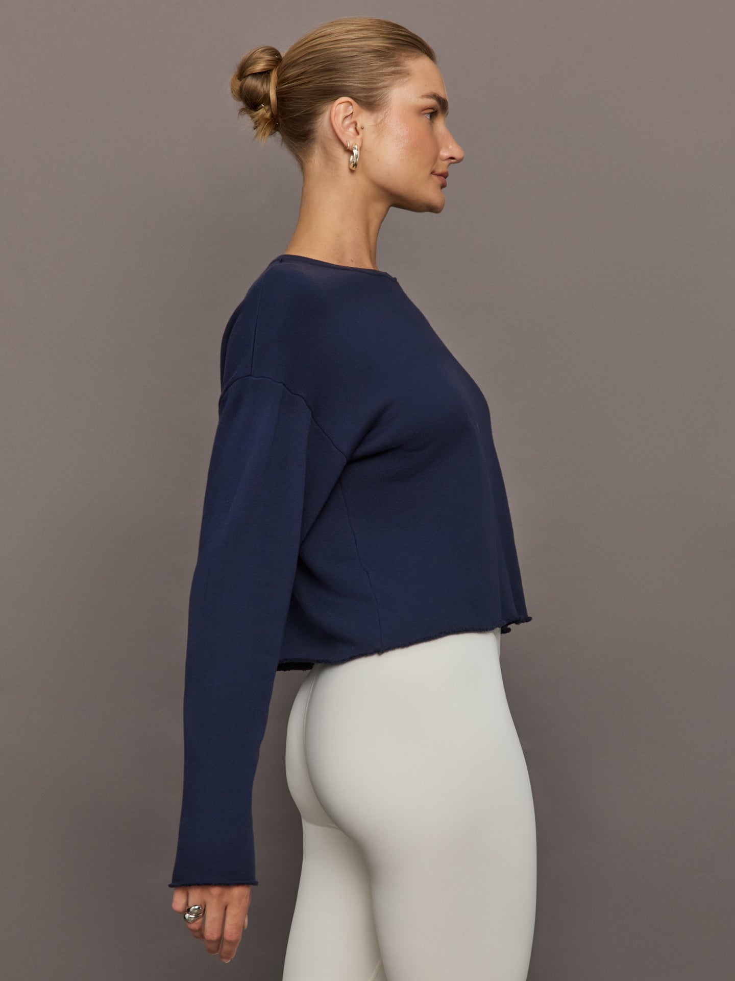 Carbon38 | Crew Neck Sweatshirt in French Terry - Navy Blazer