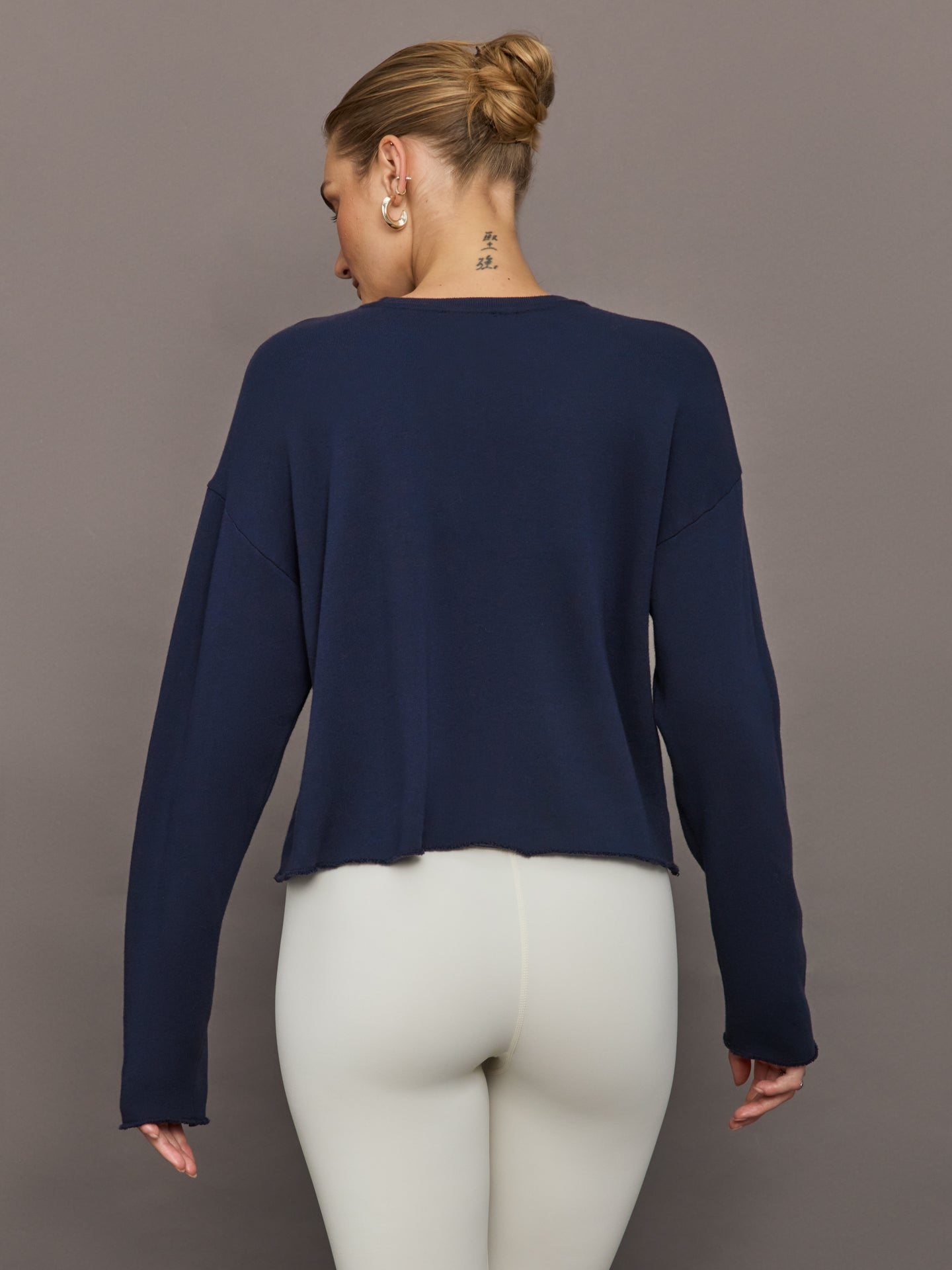 Carbon38 | Crew Neck Sweatshirt in French Terry - Navy Blazer