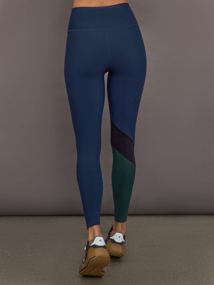Carbon38 | Colorblock Legging in Melt - Navy/Black/Forest