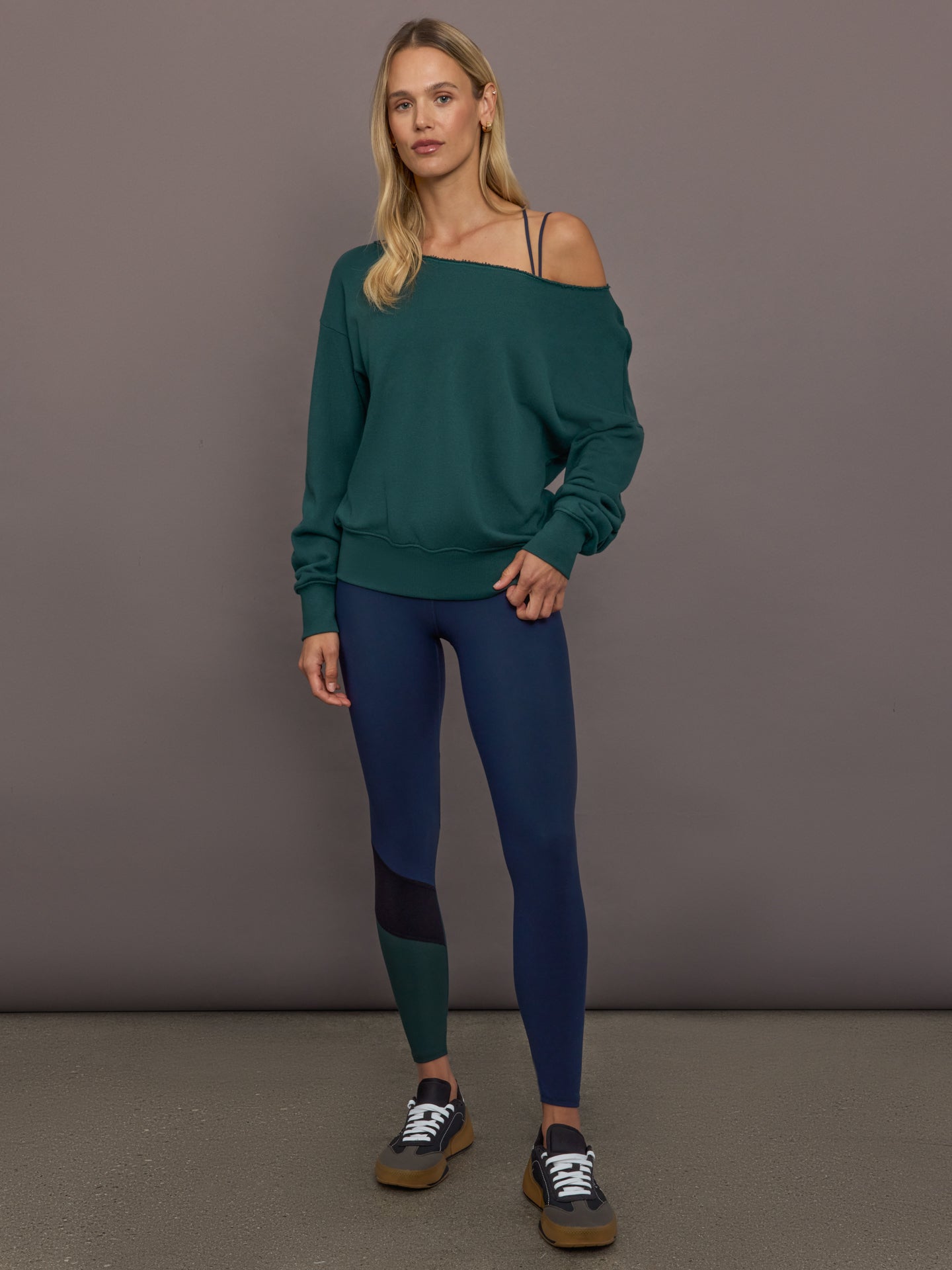 Carbon38 | Colorblock Legging in Melt - Navy/Black/Forest