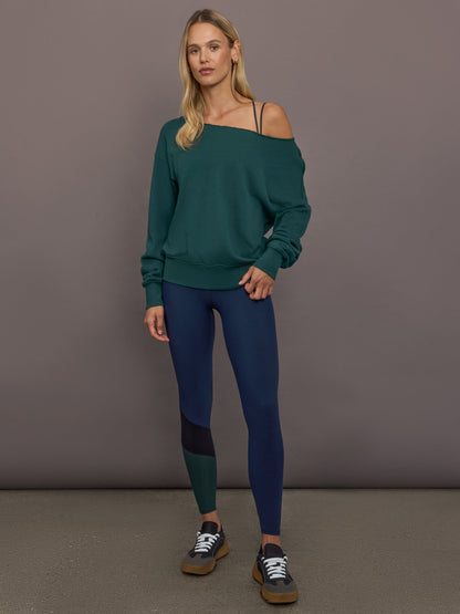 Carbon38 | Colorblock Legging in Melt - Navy/Black/Forest