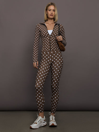 Carbon38 | Full Zip Active Jacket in Melt - Carafe/White Polka Dot