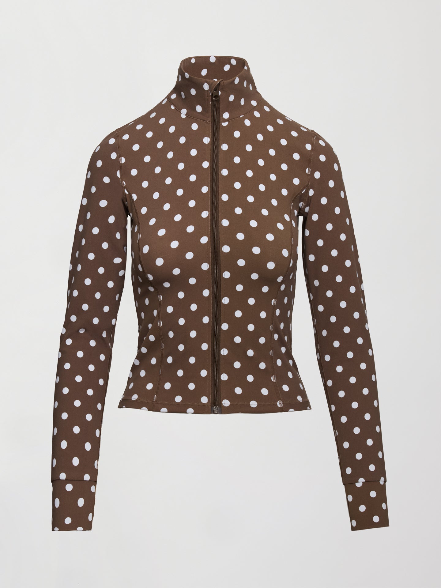 Carbon38 | Full Zip Active Jacket in Melt - Carafe/White Polka Dot