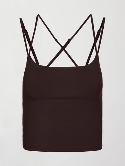 Carbon38 | Strappy Tank in Melt - Chocolate Torte