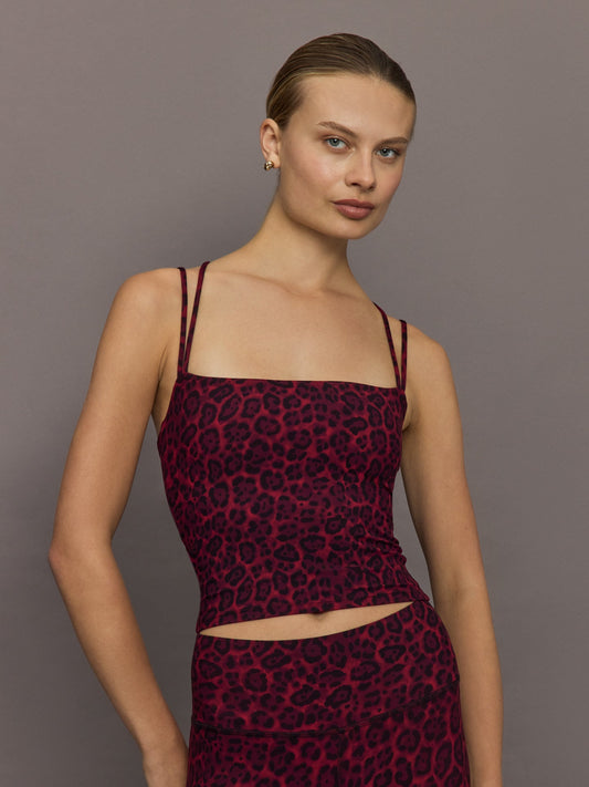 Carbon38 | Strappy Tank in Melt - Red Leopard