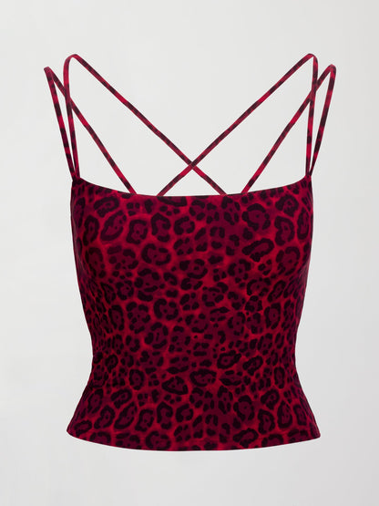 Carbon38 | Strappy Tank in Melt - Red Leopard